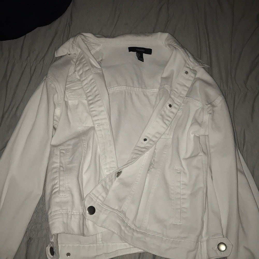 White jean jacket